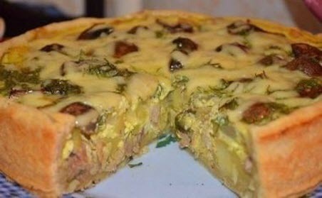Бабусині страви: "Пиріг з куркою, зеленню та горішками"