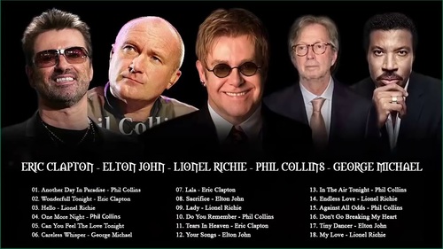 Phil Collins, Elton John, Lionel Richie, George Michael, Eric Clapton Best Soft Rock Songs EVER
