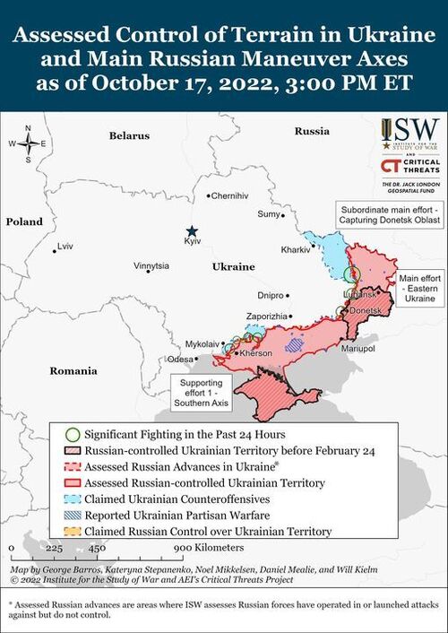 ISW - Оцінка наступальної кампанії Росії 17 жовтня