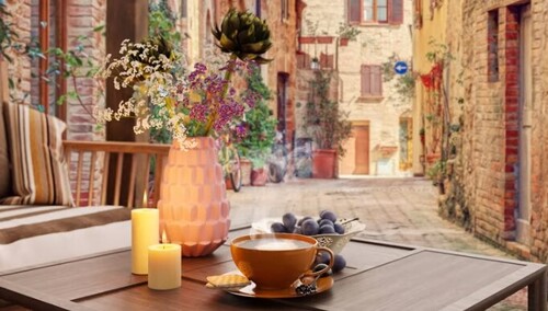 Italy Cafe | Outdoor Cafe Ambience with Relaxing Jazz & Background Music for Work, Study