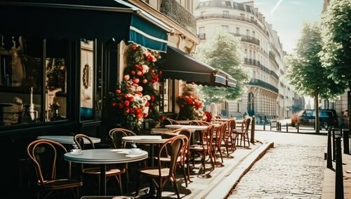 Paris Coffee Shop Ambience 