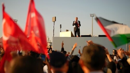 Ердоган на пропалестинському мітингу звинуватив Ізраїль у воєнних злочинах, а Захід у бажанні війни “між хрестом та півмісяцем”